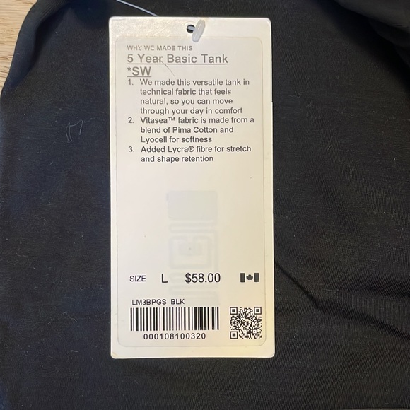 L Lululemon Seawheeze 5 Year Basic Tank Limited Special Edition Rare - Picture 7 of 7